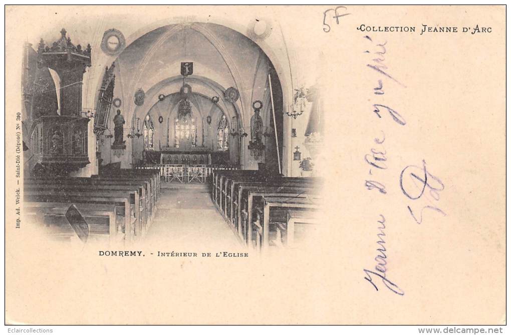 Domrémy    88     3 Cartes   Eglise, Le Village, Le Chemin Pour La Basilique - Domremy La Pucelle