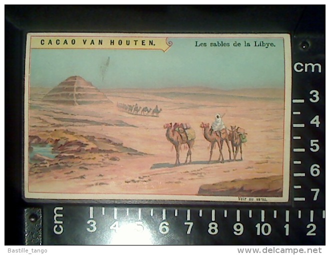 SERIE 6 CHROMOS CACAO CHOCOLAT VAN HOUTEN DESERT AFRIQUE DU NORD OASIS GABES LYBIE VAUTOUR FATA MORGANA SAMOEM - Van Houten