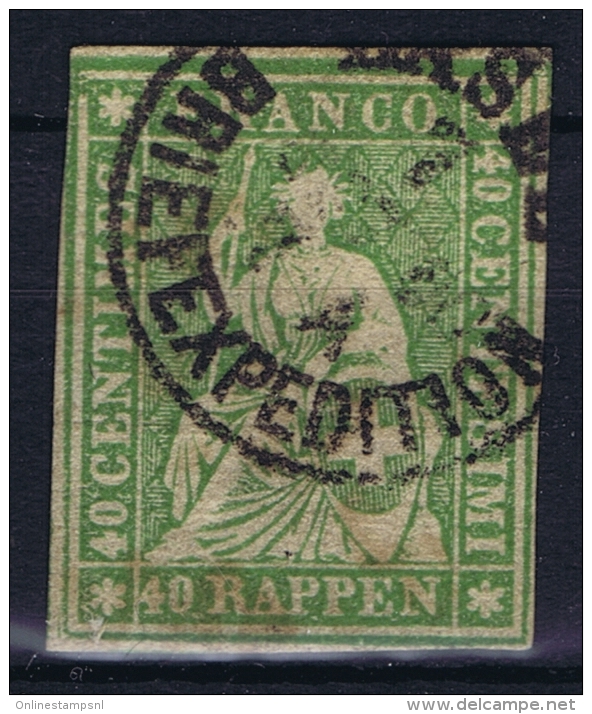 Switserland, 1854 Yv Nr 30 Used - Gebruikt