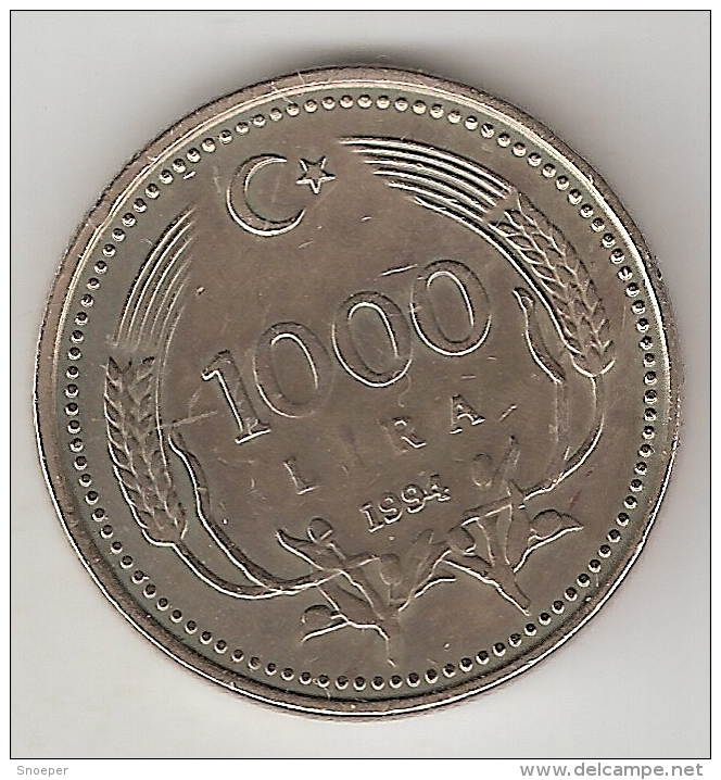 *turkye  1000 Lira   1994 Km  997  XF+ - Turkey