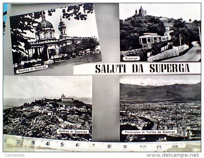 TORINO  VEDUTE SALUI DA SUPERGA N 1955 EP11579 - Transport