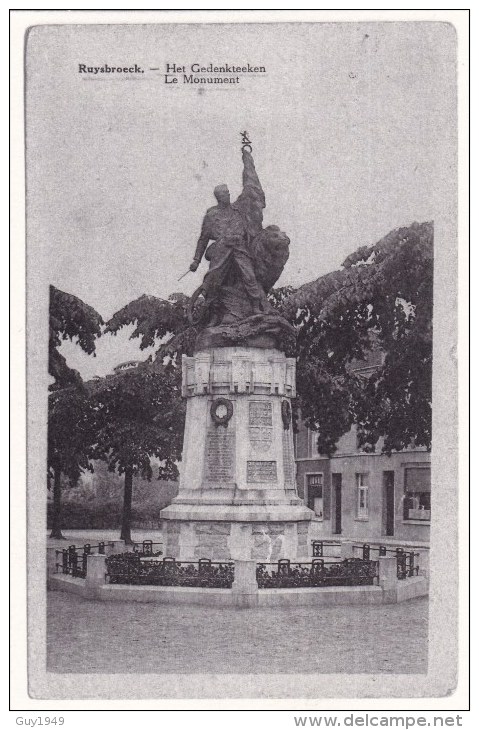 RUISBROEK    LE MONUMENT        HET GEDENKTEEKEN   (copie) - Sint-Pieters-Leeuw