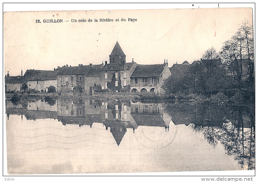 GUILLON  Un Coin De La Riviere Et Du Pays écrite TB - Guillon