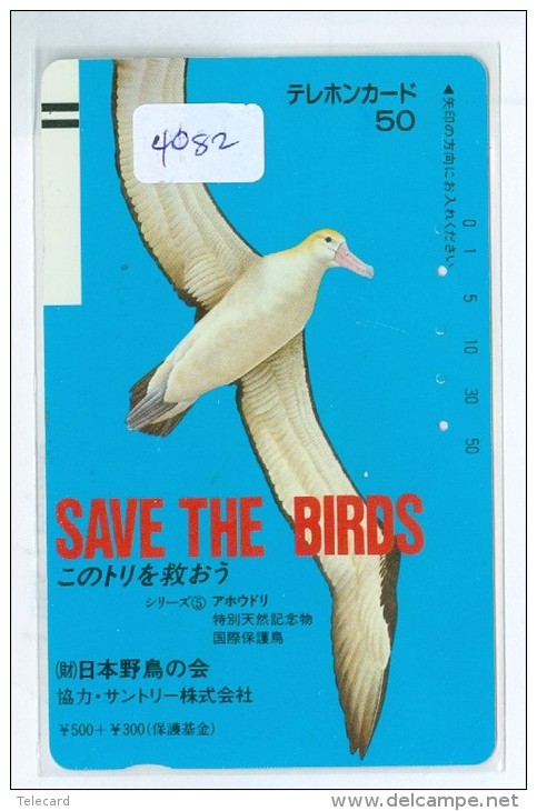 Télécarte Japon  OISEAU * BIRD * VOGEL * SAVE THE BIRDS * FRONTBAR 110-4070  (4082) PHONECARD JAPAN * TELEFONKARTE - Galline & Gallinaceo