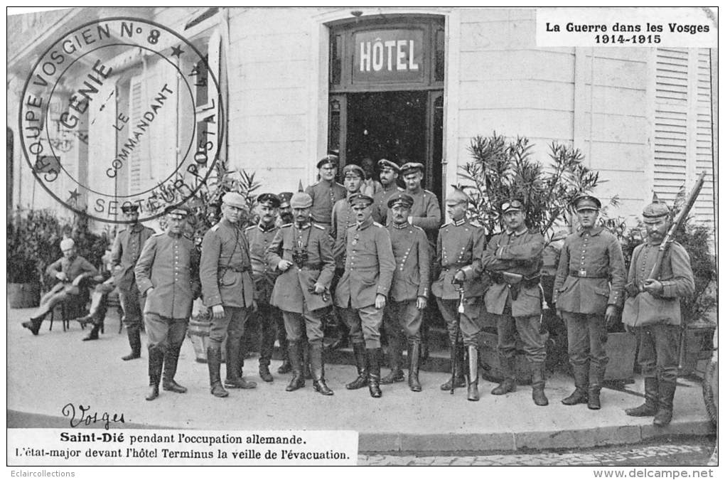 St Dié      88      Guerre Dans Les Vosges .Général Et Officiers De La 16 Eme Division De Réserve Occupation Allemande - Saint Die