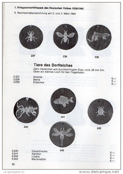 TRES RARE Série 5 Fèves Allemandes Pendentif Plastique Dont 1 Variante 1940 SAUTERELLE, CAPRICORNE, COCCINELLE, MOUCHE / - Animaux