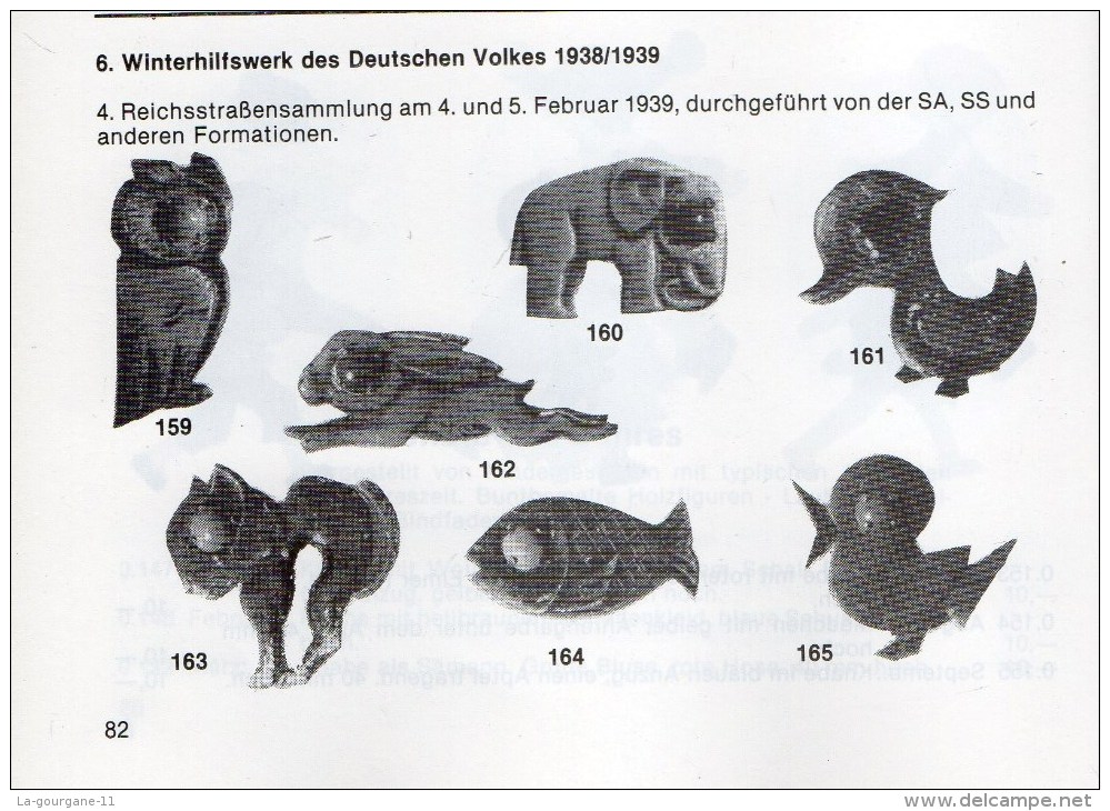 RARE  Série 3 Fèves Allemandes Métal Montées Broche Avec Une Pierre Semi-précieuse  1939 CHAT, OISEAU & POISSON - Tiere