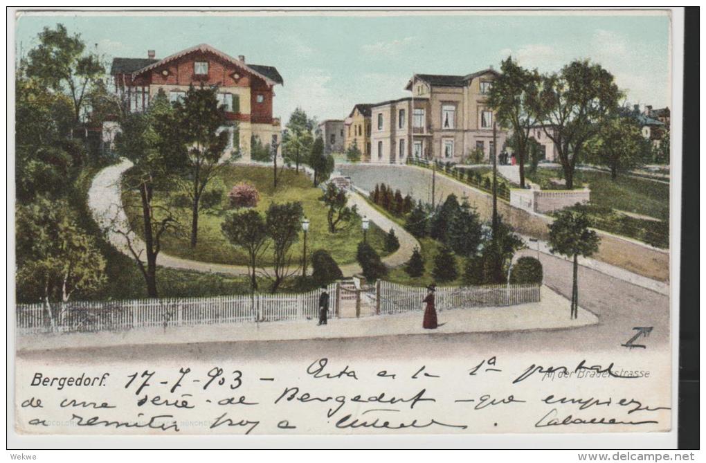 HH049/ Bergedorf, An Der Brauerstrasse 1903, Nach Spanien - Bergedorf