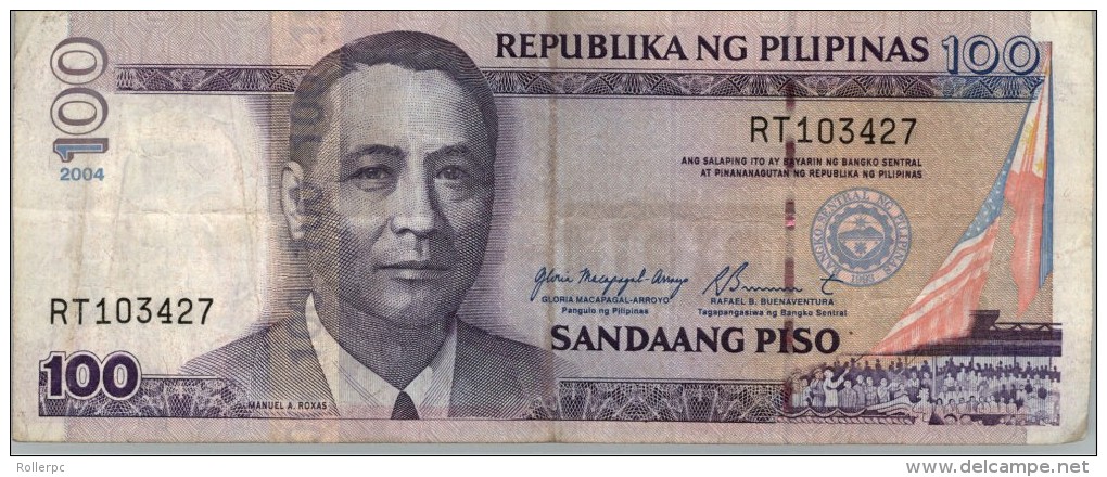 100138 PHILIPPINES 100 PISO 2004 ROXAS & BANKO SENTRAL NG PILIPINAS [WELLCIRCULATED] - Filippijnen