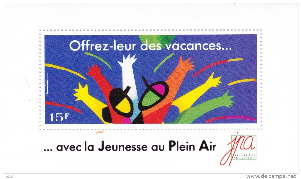 FRANCE BLOC JPA Offrez Leur Des Vacances Jeunesse Plein Air Neuf ** - Blocks & Sheetlets & Booklets