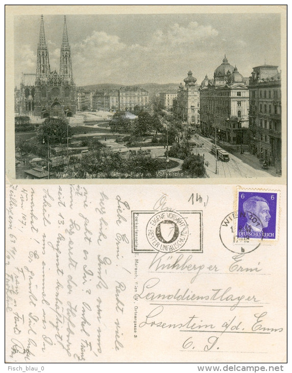 AK Wien 9. Bezirk IX Alsergrund Votivkirche Hermann-Göring-Platz Vienna AUSTRIA Österreich Autriche Ansichtskarte - Églises