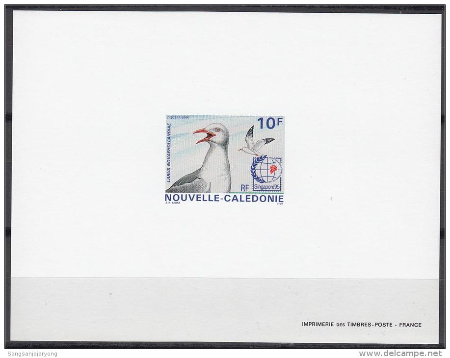 New Caledonia Sc719 Sea Bird, Oiseau, Silver Gull, Singapore 95, Deluxe Proof, Epreuve - Albatros