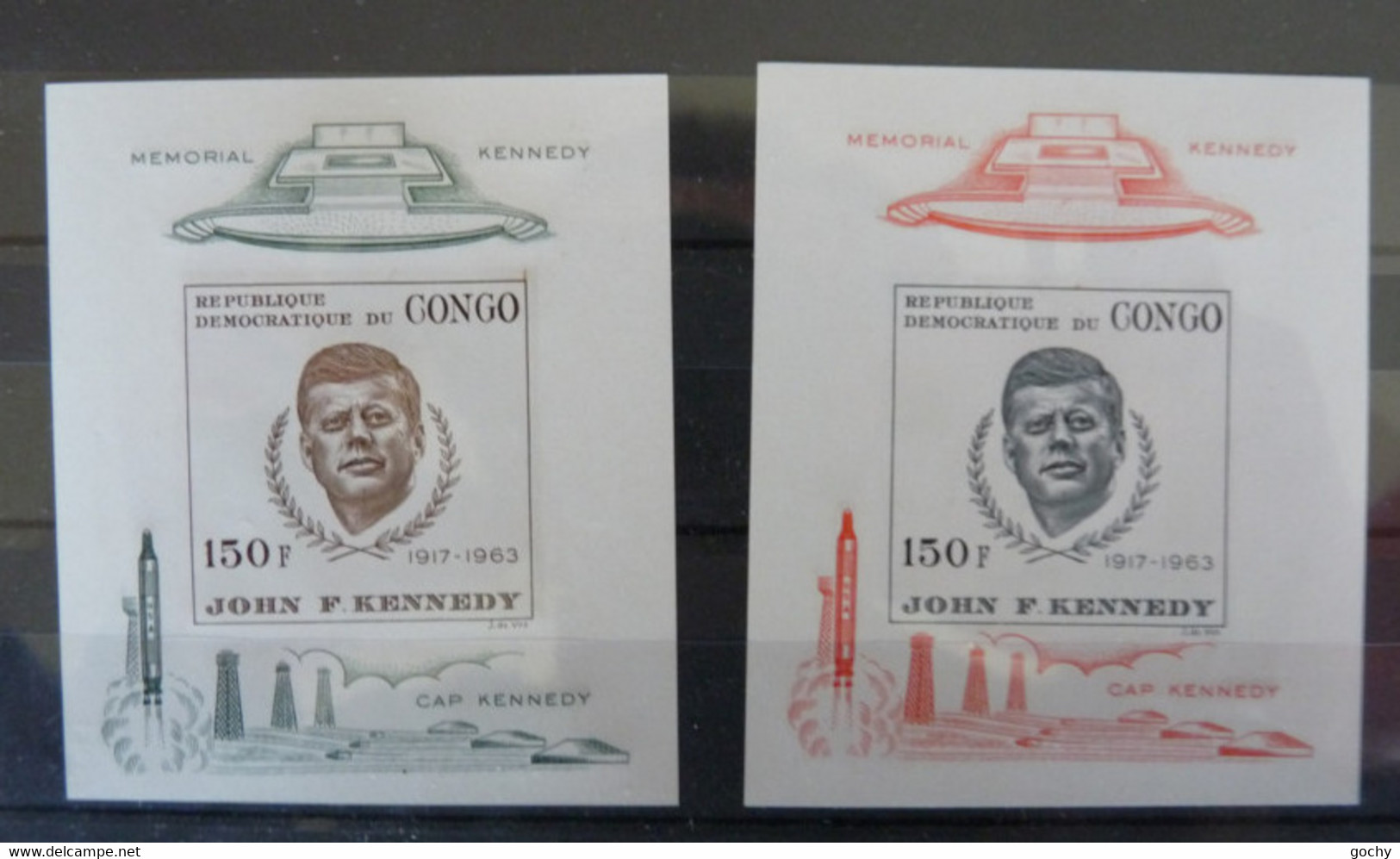 Rép. Dém. CONGO : Blocs N° 17/18 (rouge Et Vert) Non Dentelés Au Lieu De Dentelés, Cote= 100,00€ - Mint/hinged