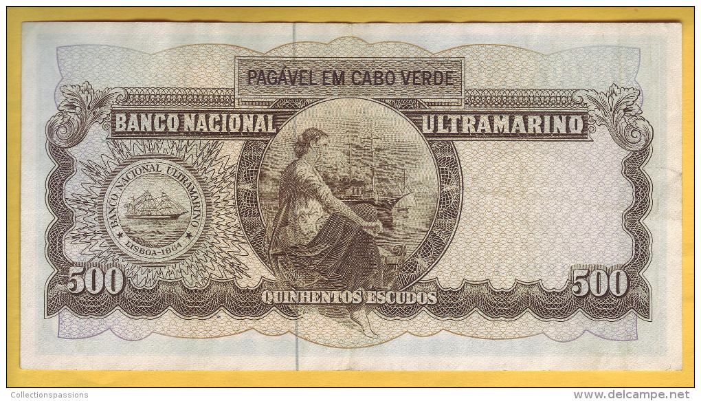 CABO VERDE - Banco National Ultramarino - Billet De 500 Escudos. 29-06-71.  Pick: 53A.  SUP+ - Cap Vert