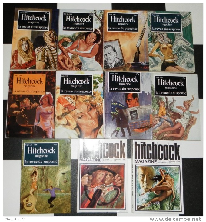 11 Livres HITCHOCK ANNEE 1968 - Other & Unclassified