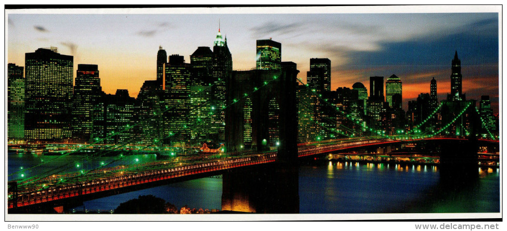 New York Panoramic Postcard, Lower Manhattan Street - Mehransichten, Panoramakarten