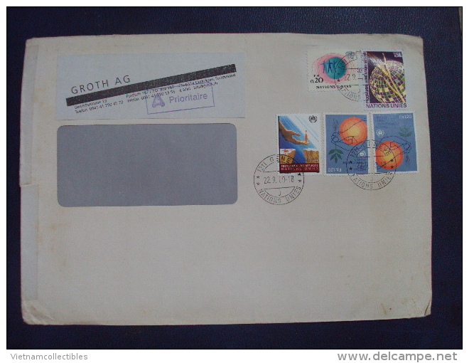 Switzerland Cover With United Naitons &amp; Hand Stamps - Briefe U. Dokumente