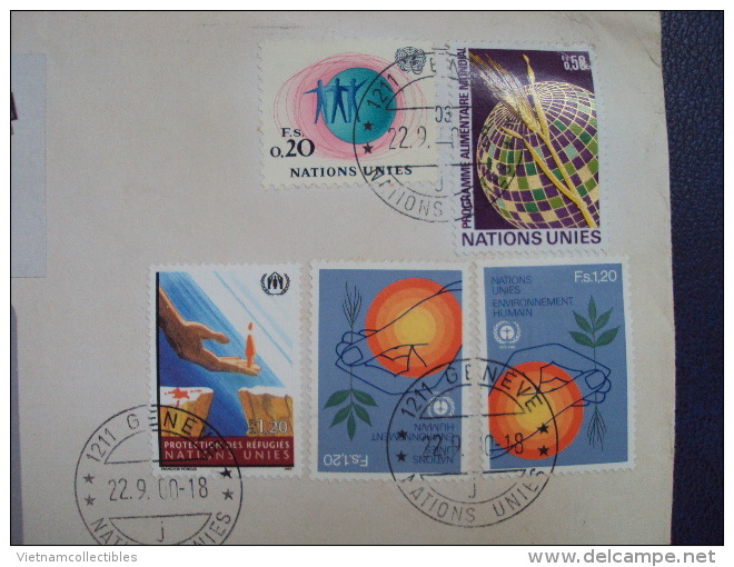 Switzerland Cover With United Naitons &amp; Hand Stamps - Briefe U. Dokumente