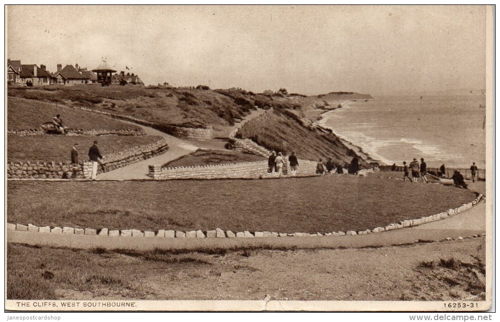 THE CLIFFS - WEST SOUTHBOURNE - NR. BOURNEMOUTH - HANTS - Postally Used 1932 - Bournemouth (avant 1972)