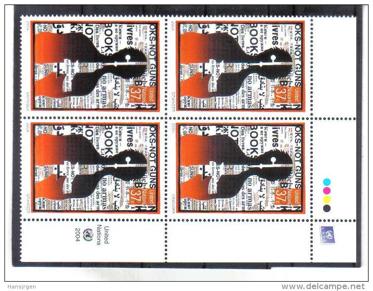 BLO839  UNO NEW YORK  2004  Michl  970 ECKRAND VIERERBLOCK  ** Postfrisch - Unused Stamps