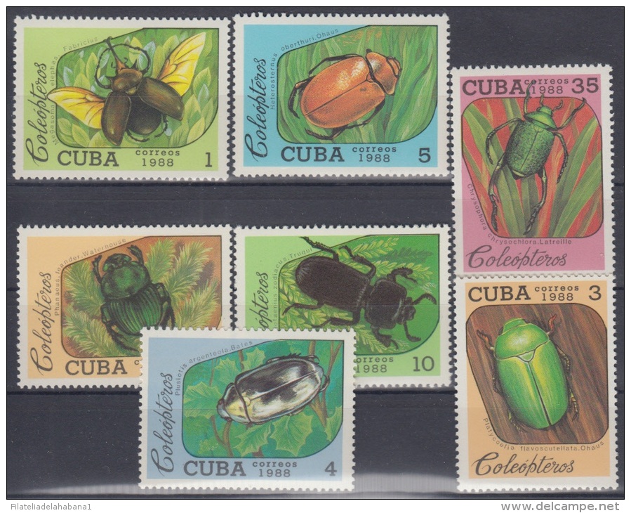 1988.23- * CUBA 1988. MNH. COLEOPTEROS. INSECTOS. INSECTS. ENTOMOLOGIA. COMPLETE SET. - Neufs