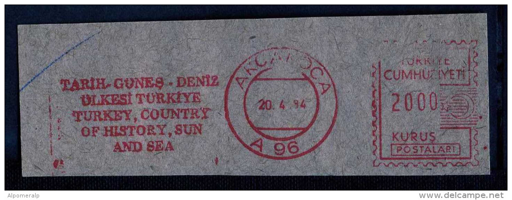 Machine Stamps (ATM) Red Special Cancels AKCAKOCA 20.4.84 (#54) - Automatenmarken