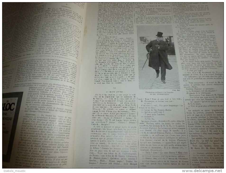 1929 Numéro SPECIAL  consacré à CLEMENCEAU  trés important documentaire photos couleurs et N B et textes