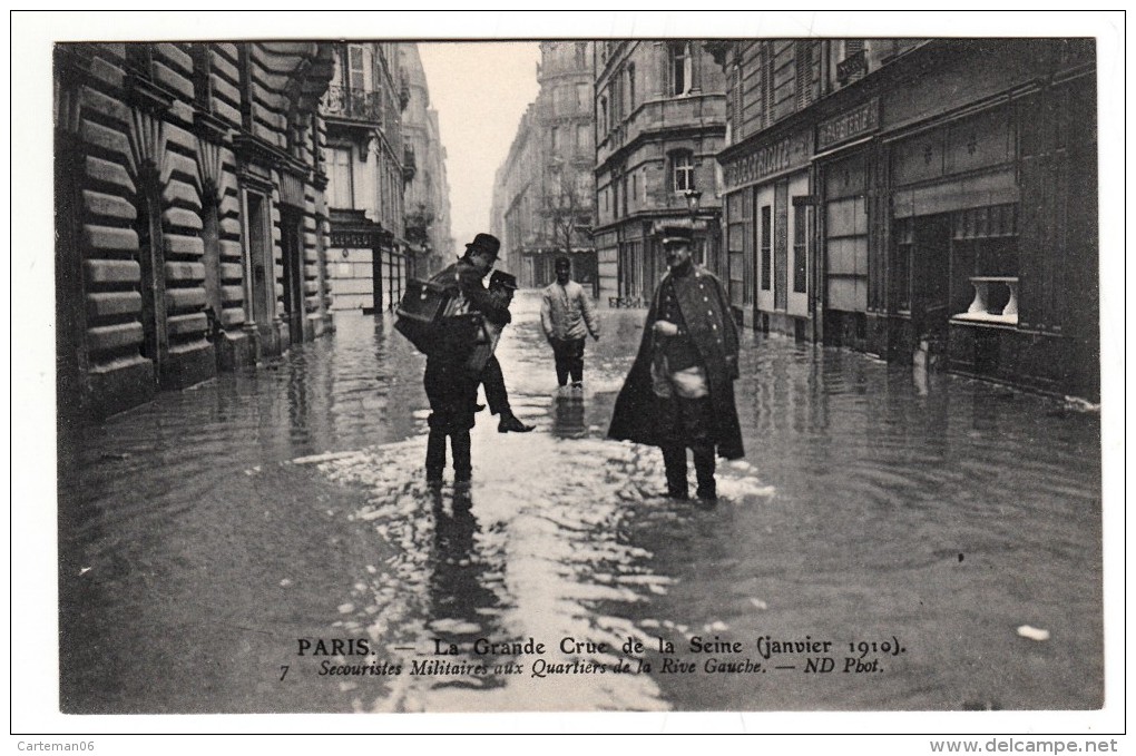 75 - Paris 13 ème - Crue 1910 - Secouristes Militaires Aux Quartiers De La Rive Gauche - Editeur: ND Phot N° 7 - Distretto: 13