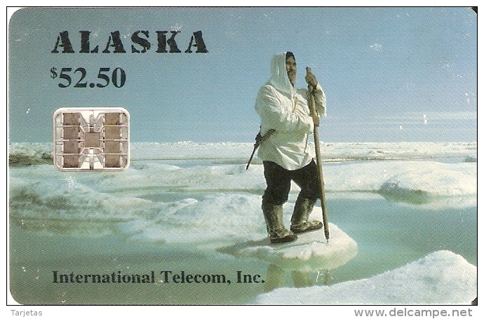 TARJETA DE ALASKA DE UN ESQUIMAL DE 52,50$ - Cartes à Puce