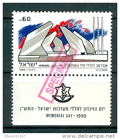 Israel - 1990, Michel/Philex No. : 1157, With RED "SPECIMEN" Overprint - MNH - *** - - Geschnittene, Druckproben Und Abarten