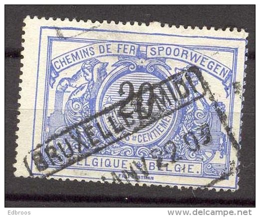 België Spoorwegzegels SP/TR/CF17  Belgique Chemin De Fer Doorgedrukt Beeld/l´ Avant Appuyant Sur Le Dos.Zie/voir 2 Scans - Other & Unclassified