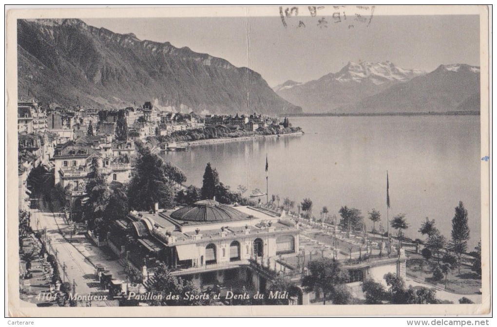 SUISSE,SCHWEIZ,SVIZZERA,SWITZERLAND,HELVETIA,SWISS ,VAUD,MONTREUX EN 1938 - Montreux