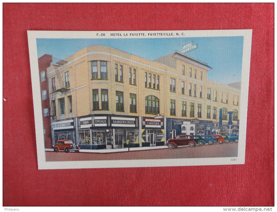 - North Carolina> Fayetteville  Hotel & Saunders Drug Store    Ref  1656 - Fayetteville