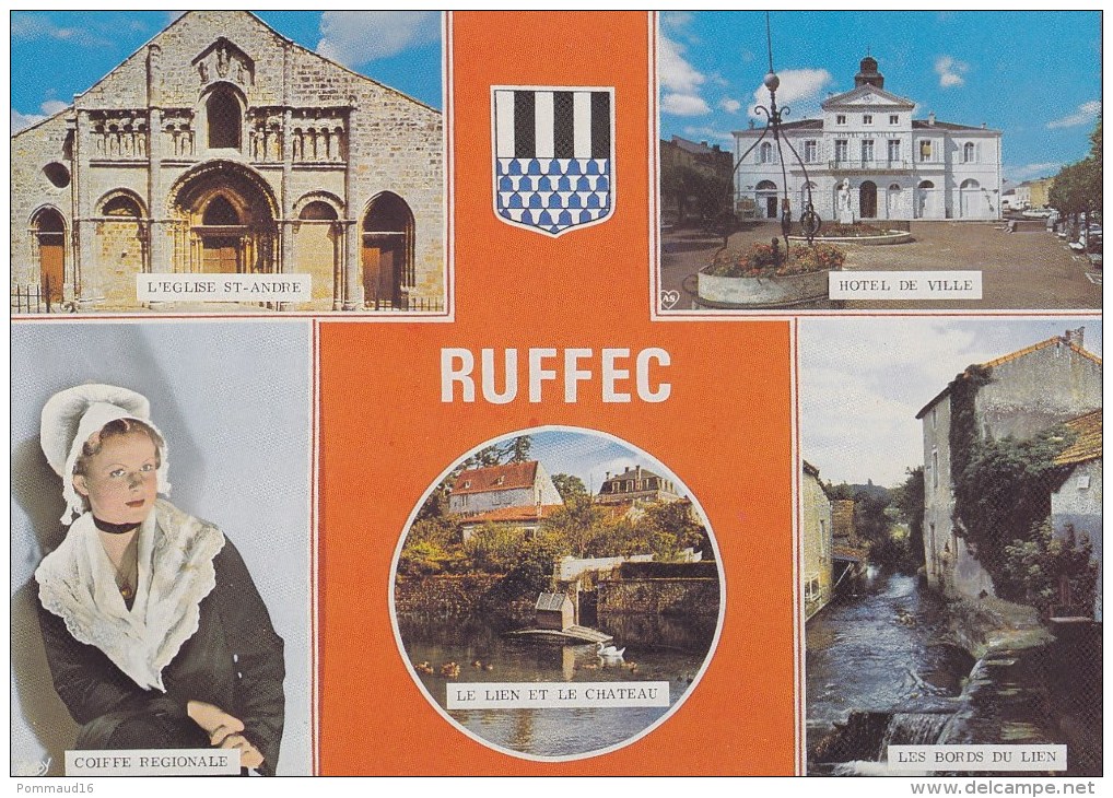 CPM Ruffec Multivues - Blason - Ruffec