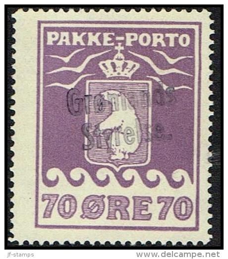 1930. PAKKE PORTO. 70 øre Violet. Thiele. Perf 11 ½. Grønlands Styrelse. (Michel: 10A) - JF171315 - Spoorwegzegels