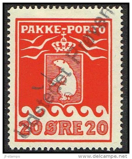 Udstedet Prøven On 1916. PAKKE PORTO. 20 øre Red. Thiele. Perf 11 ½. (Michel: 9A) - JF171409 - Spoorwegzegels