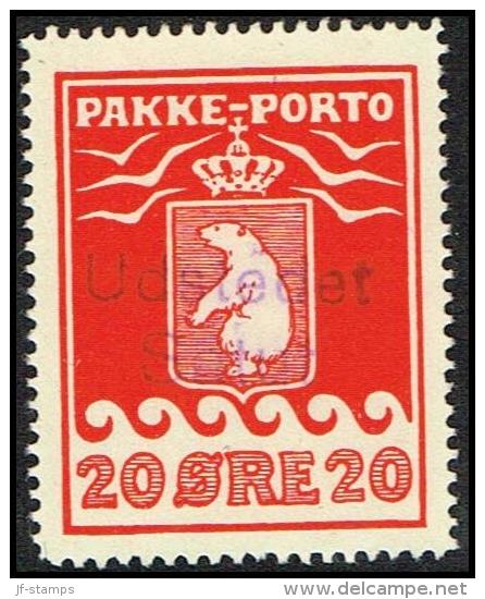 Udstedet Satut On 1916. PAKKE PORTO. 20 øre Red. Thiele. Perf 11 ½. (Michel: 9A) - JF171423 - Pacchi Postali