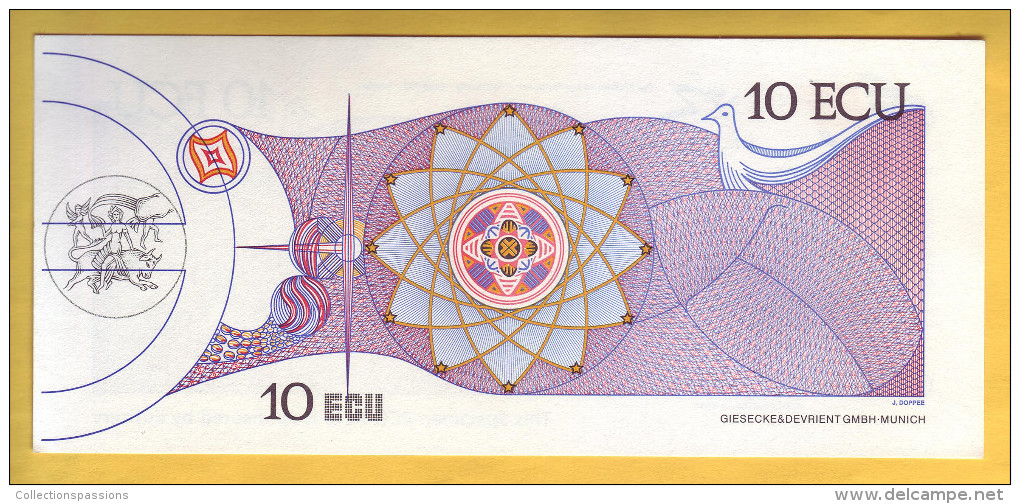 Billet De 10 Ecu - The Pavilion Of The European Community. Expo' 92 Seville. 1992 - Specimen