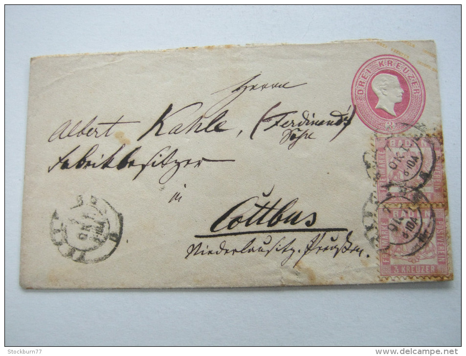 1867, Ganzsache Mit Zusatzfrankatur - Postal  Stationery