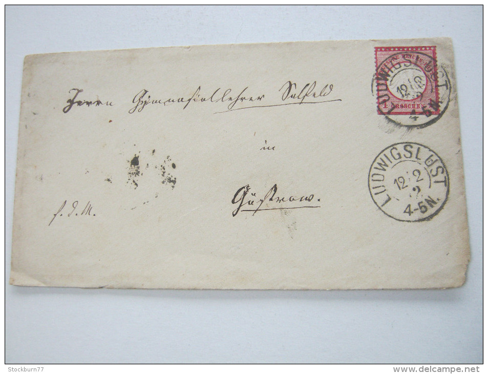 1872,  LUDWIGSLUST    , Klarer Stempel Auf Brief - Storia Postale