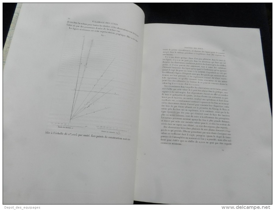 SUPERBE RARE LIVRE : ECLAIRAGE & BALISAGE des COTES de FRANCE - EDITION 1864 ........