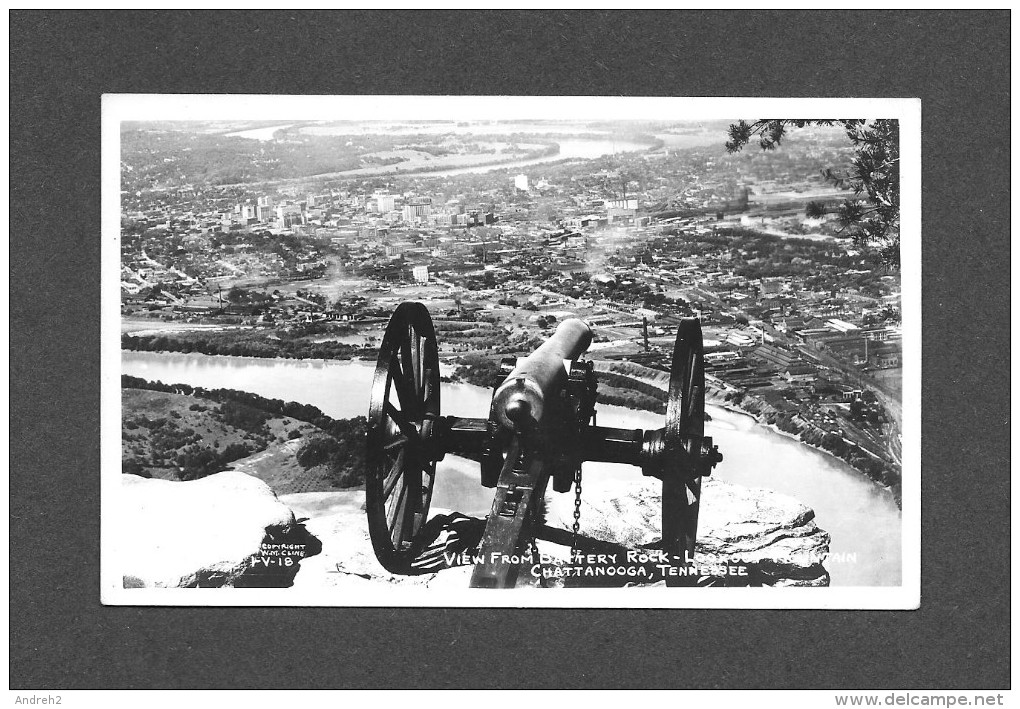 CHATTANOOGA - TENNESSEE - VIEW  BATTERY ROCK - LOOKOUT CHATTANOOGA  - REAL PHOTO - Chattanooga