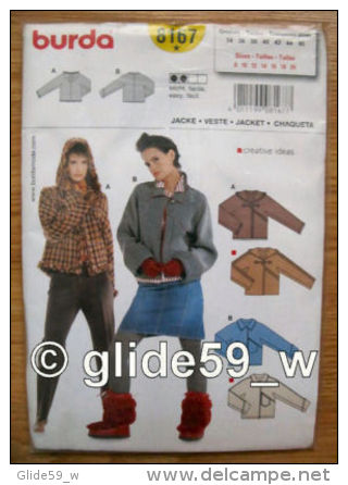 Patron Burda - N° 8167 - Jacke-Veste-Jacket-Chaque Ta - Patrones