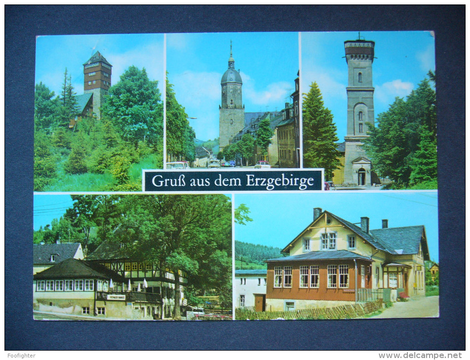 Germany: ERZGEBIRGE - Bärenstein, Annaberg, Pöhlberg, Gaststätte "Frohnauer Hammer", Königswalde - 1979 Posted - Annaberg-Buchholz