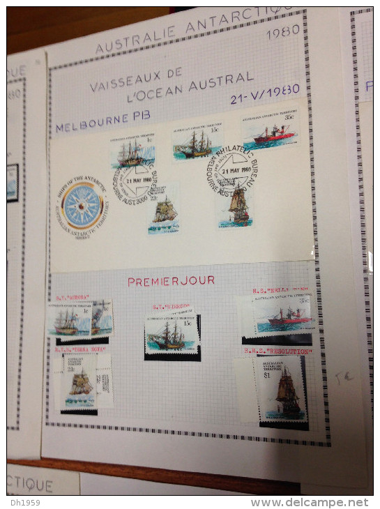 AUSTRALIAN ANTARCTIC TERRITORY  LOT COLLECTION ... PHOTOS !!! BATEAUX SHIPS SCHIFFE VOILIERS SEGELSCHIFFE - Ungebraucht