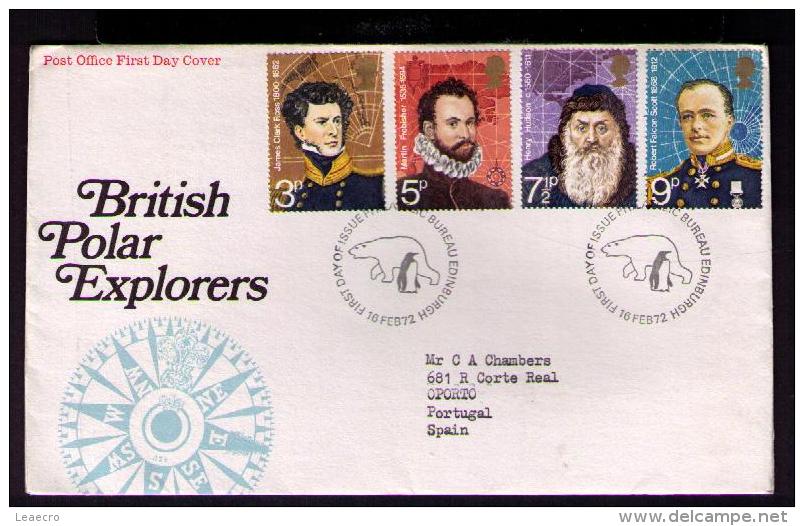 Explorers Explorateurs Polaires Animals Animaux Faune Bears Penguins Ours England Fdc Portugal Robert Scott Gc1846 - Polar Explorers & Famous People