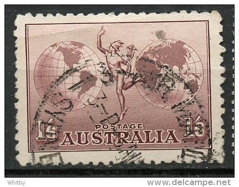 Australia 1937 1sh6p Air Mail Issue #C5 - Usati