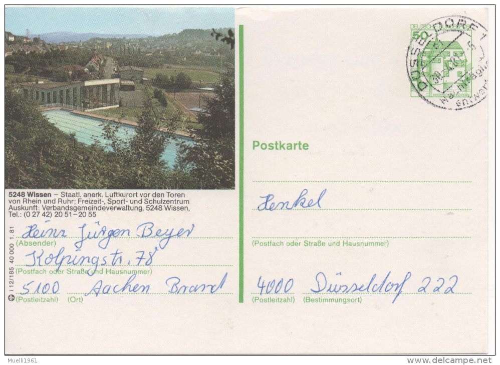 Nr. 3494, Ganzsache Deutsche Bundespost,  Wissen - Cartes Postales Illustrées - Oblitérées