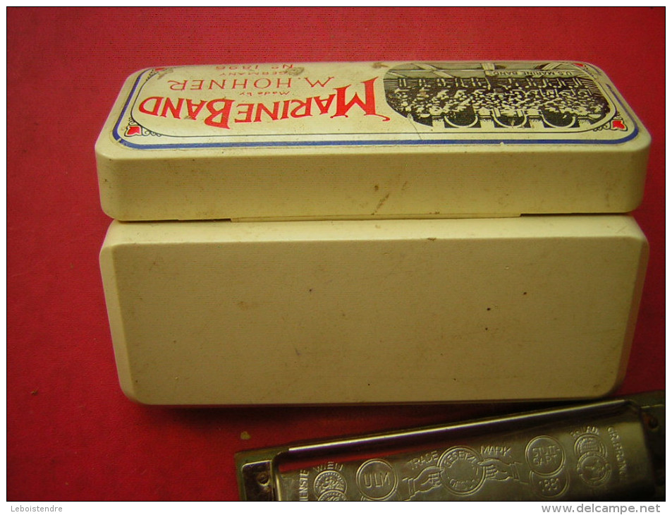 HARMONICA   AVEC SA BOITE  MARINE BAND  MADE BY M HOHNER N° 1896 - Instrumentos De Música