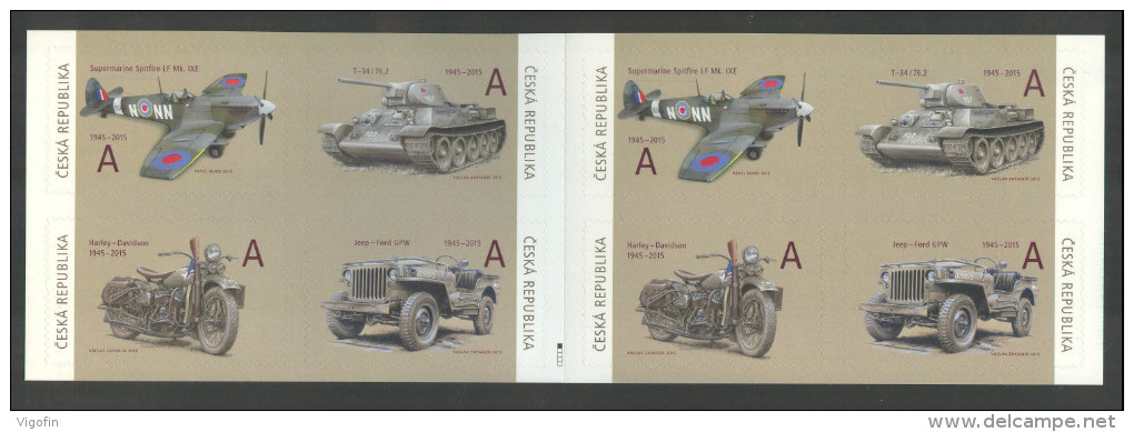 CZ 2015-833-6 MILITARY TRANSPORT, CZECH REPUBLIK, BOOKLET, MNH - Neufs